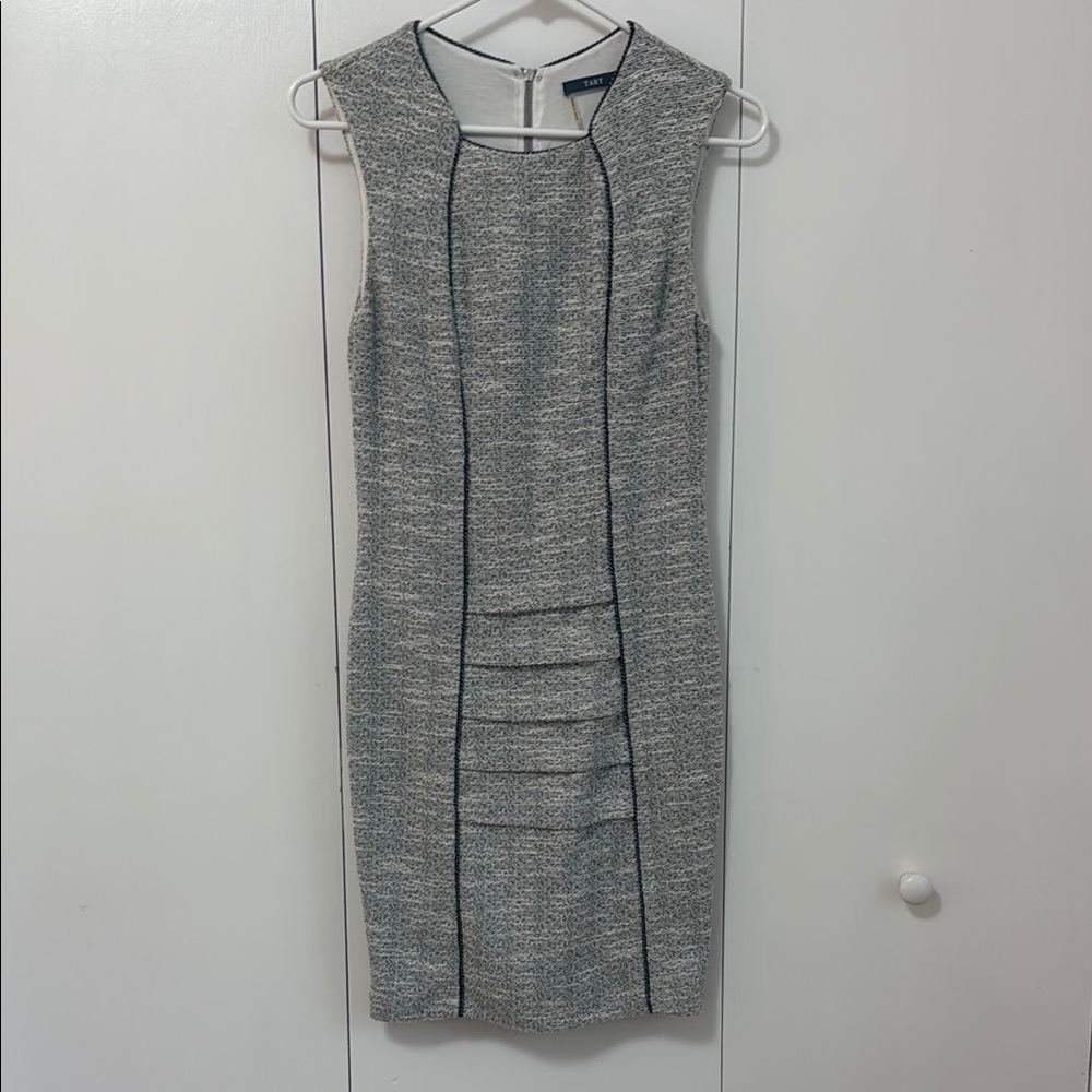 Tart Gray and Black Sheath Midi Dress